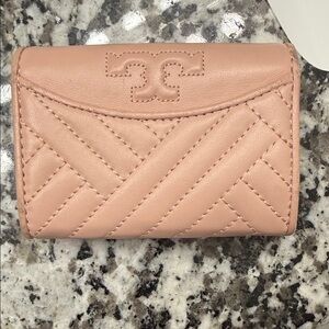 Tory Burch Blush Quilted Wallet